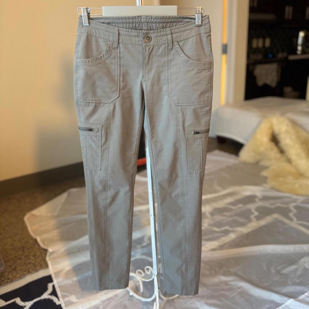 Kuhl Pants Womens 2 Reg Or Xs Gray Horizn Skinny Cargo Ripstop Work Utility